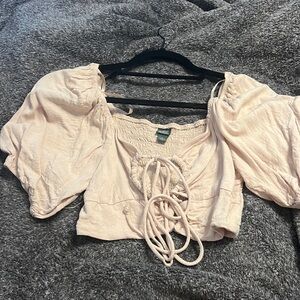 Nude crop top
